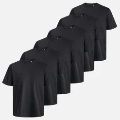 Herre Breeze Standard Seks Pakke T-shirts Sort