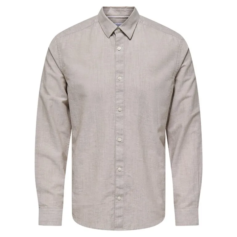 Herre Caiden Life Langærmet shirts beige