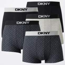 Herre Canton Fem Pak Boxer Trusser Sort/​Alloy/​Grey Marl