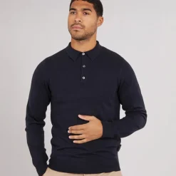 Herre Cash L/​S Polo Shirt Marine