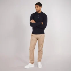 Herre Cash L/S Polo Shirt Marine