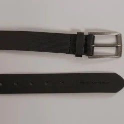 Herre Casual Bælte med Parallele Linjer Sort