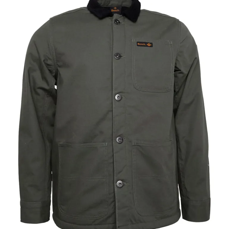 Herre Clemens Sherpaforet Twill Arbejdsjakke Khaki