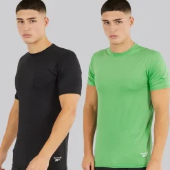 Herre Clyde Performance To Pak T-Shirts Sort/​Upgrade Grøn