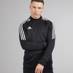 Herre Condivo 22 1/​4 lynlås træningstop Sort/​Hvid