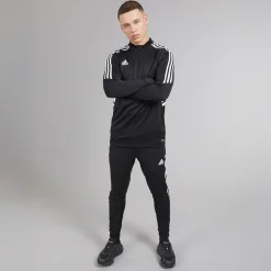 Herre Condivo 22 1/​4 lynlås træningstop Sort/​Hvid