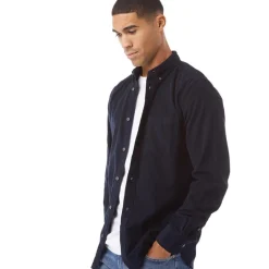 Herre Cord Langærmet shirts Mørk Marineblå