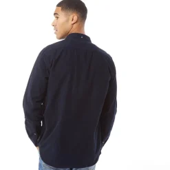 Herre Cord Langærmet shirts Mørk Marineblå