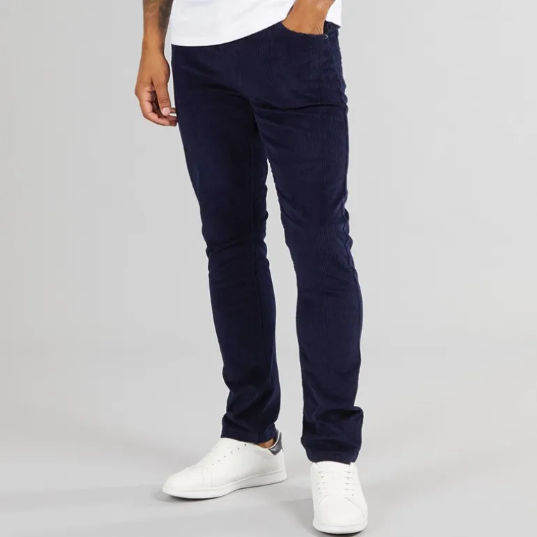 Herre Cordsome Bukser Marineblå