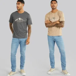 Herre Cover Mountain To Pak T-shirts Asfalt/​Silver Mink