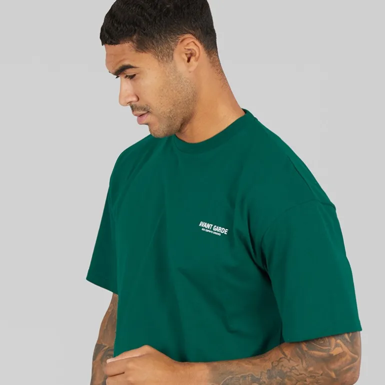 Herre Creative T-Shirt Smaragd