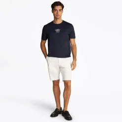 Herre Crest Broderet T-Shirt Desert Sky