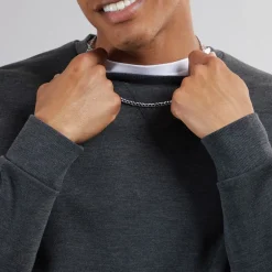 Herre Crew Neck Sweatshirt Mørk Antracit Melange