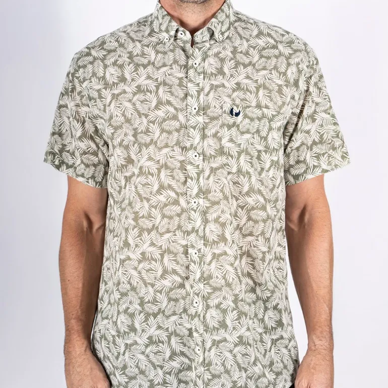 Herre Darin Kortærmet Skjorte Lysegrøn