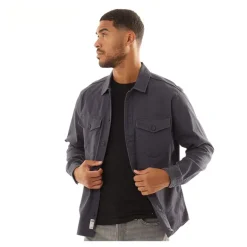 Herre Dave Stretch Overshirt Blå Blazer