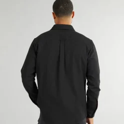 Herre Dean Ensfarvet Overskjorte Sort