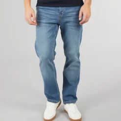 Herre Detendu Afslappet Pasform Jeans Mellem Vask