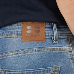 Herre Detendu Afslappet Pasform Jeans Mellem Vask