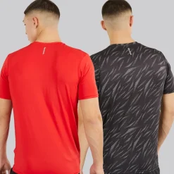 Herre Diallo Performance To Pak T Shirts Sort Print/​Rød