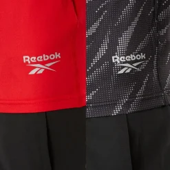 Herre Diallo Performance To Pak T Shirts Sort Print/​Rød