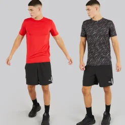 Herre Diallo Performance To Pak T Shirts Sort Print/​Rød