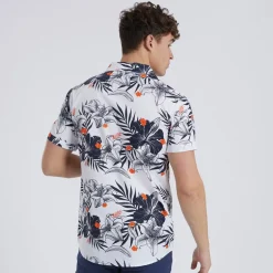 Herre Dishan Skjorter med korte ærmer Hvid