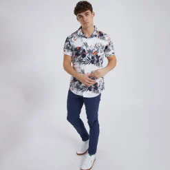 Herre Dishan Skjorter med korte ærmer Hvid