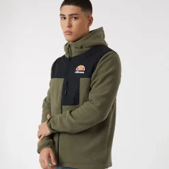 Herre Drago Fleecejakke med hætte Khaki