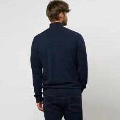 Herre Eli Strik Sweater Dark Sapphire