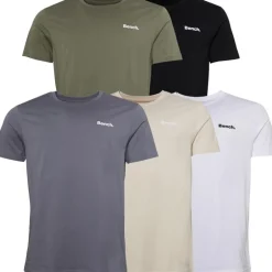 Herre Envoy Fem-pak T-shirts Sort/​Lyse Khaki/​Hvid/​Sten/​Stålgrå