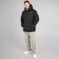 Herre Farsley Vandtæt Foret Jakke Sort