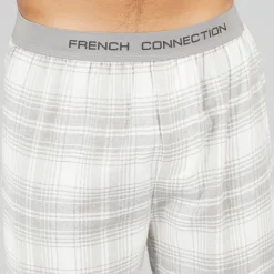 Herre FC flannel bukser Scot Light Grey Melange/​Off White