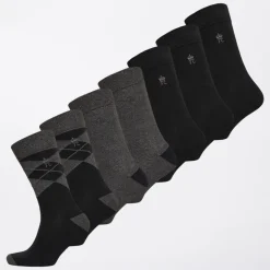 Herre FC Seven Pack Argyle Sokker FC10 Sort/​Back/​Sort/​Charcal Melange/​Charcoal Melange/​Charcoal Melange/​Charcoal Melange