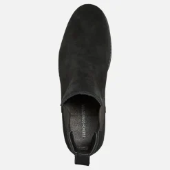 Herre FC Suede Chelsea Støvler med Knopper Sort Suede