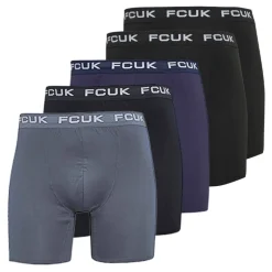 Herre fem pak performance boxershorts Sort/​Light Blue/​French Blue/​Marine/​Sort