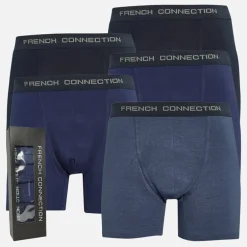 Herre Five Pack FC Lange Boxer Trunks FC80 Marine/​Fransk Blå/​Mid Blue Melange/​Marine/​Fransk Blå