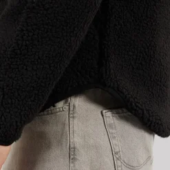 Herre Fleece Hættejakke Sort