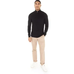Herre French Connection  Cash 1/​4 Zip Trøjer Sort