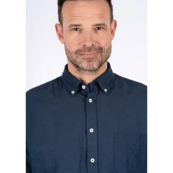 Herre Frey Kortærmet Skjorte Marineblå