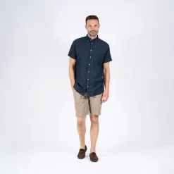 Herre Frey Kortærmet Skjorte Marineblå