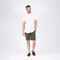 Herre Frey Kortærmet Skjorte Optisk Hvid