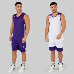 Herre 3G Speed Vendbar Basketball Trøje Collegiate Purple/​Hvid