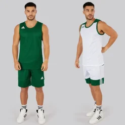 Herre 3G Speed Vendbare Basketball Shorts Dark Green/Hvid