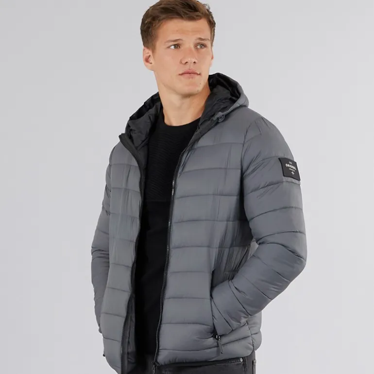Herre Gattering Puffer Jakke Koksgrå