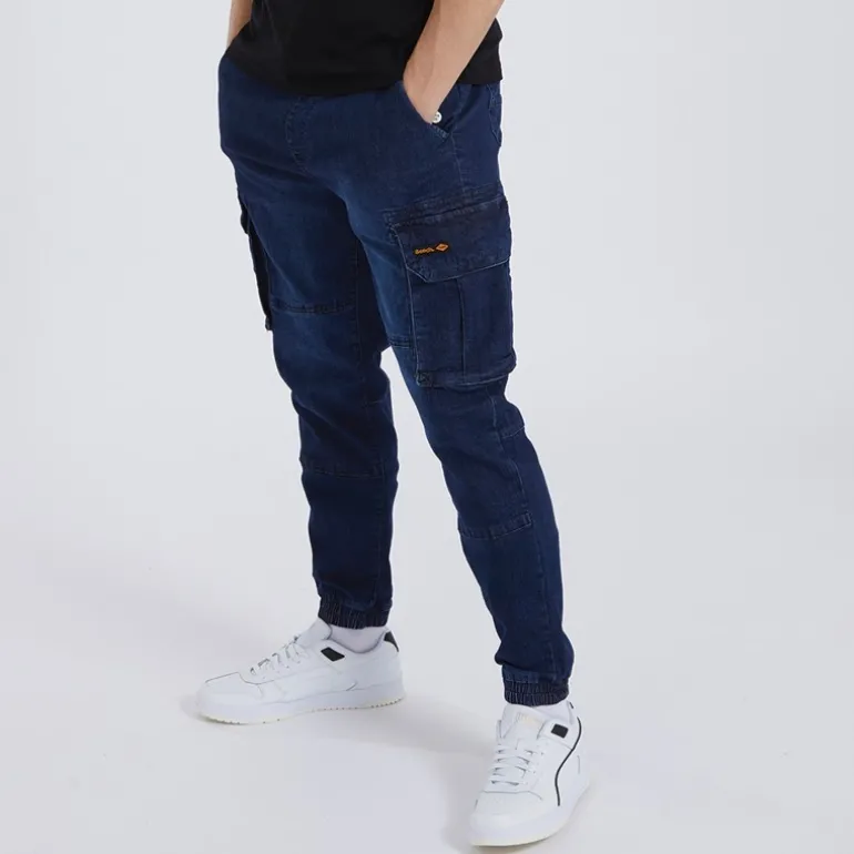 Herre Goffey Slim Fit Jeans Mørk Indigo Vask