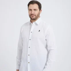 Herre Grand Prairie Langærmet shirts Hvid