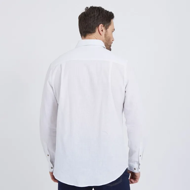 Herre Grand Prairie Langærmet shirts Hvid