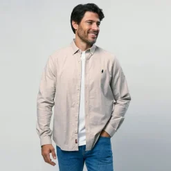 Herre Greg Skjorte Silver Mink