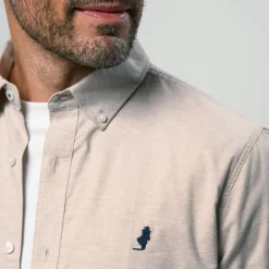 Herre Greg Skjorte Silver Mink