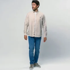 Herre Greg Skjorte Silver Mink